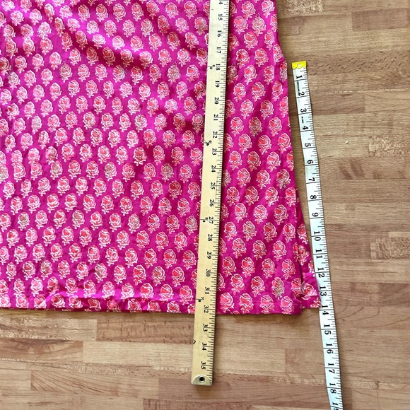 EAST ARTISAN with ANOKHI Floral Cotton Tunic Dress Top Size 10 Colors Pink Gold - Picture 10 of 15